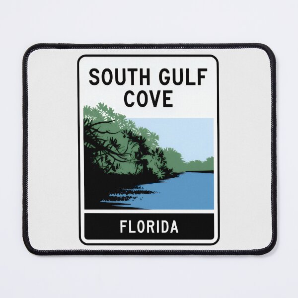 Item preview, South Gulf Cove Florida - Road Sign designed and sold by TheOldMittenIllustrated.