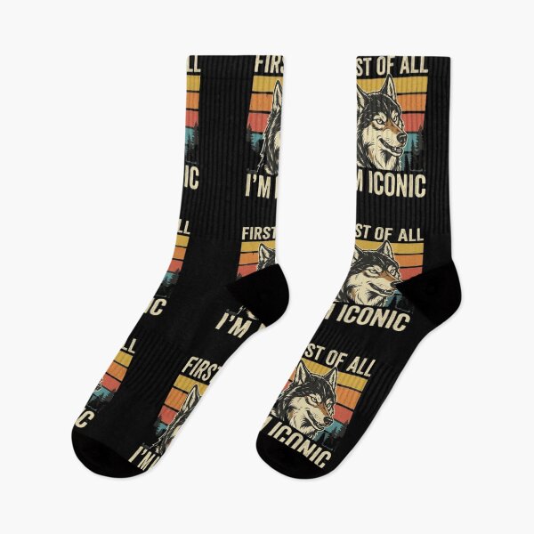 Item preview, Retro Wolf First Of All I'm Iconic designed and sold by MJO80.