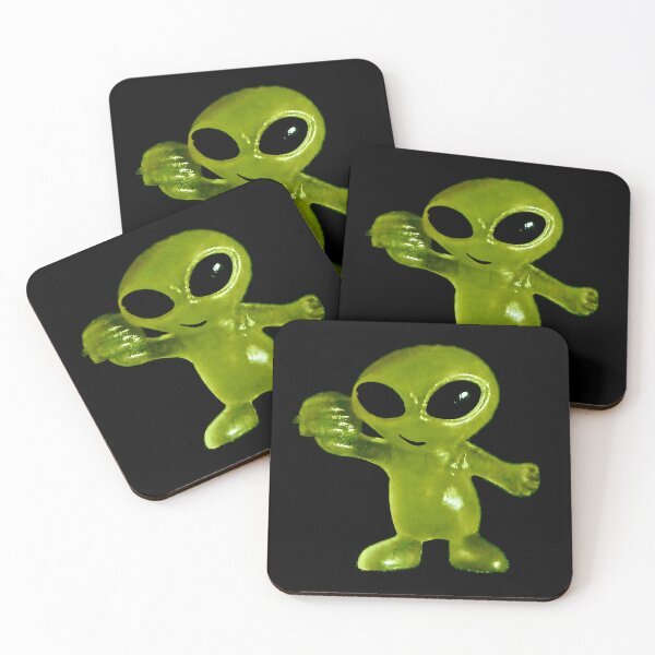 Item preview, Pea Green Alien with Hamburger by ElitebyElise designed and sold by ElitebyElise.