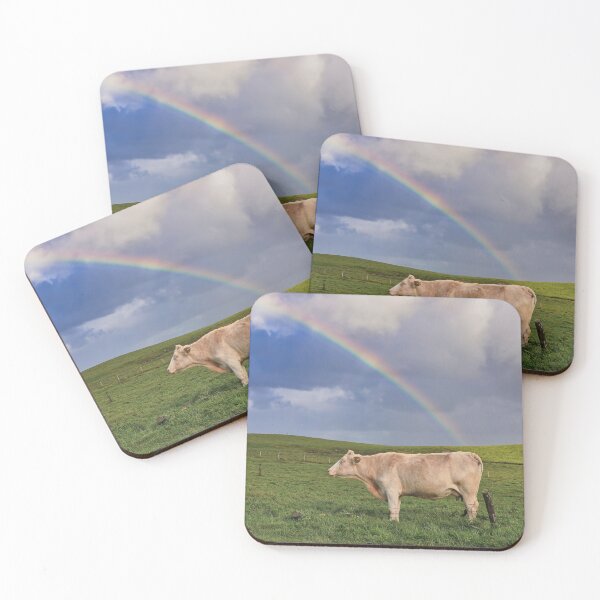 Item preview, Dairy Cow Under Rainbow designed and sold by izzetsafer.