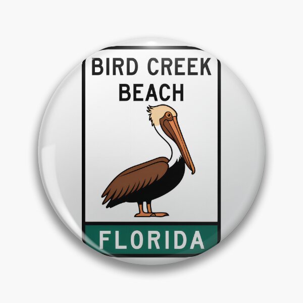 Item preview, Bird Creek Beach Florida - Road Sign designed and sold by TheOldMittenIllustrated.