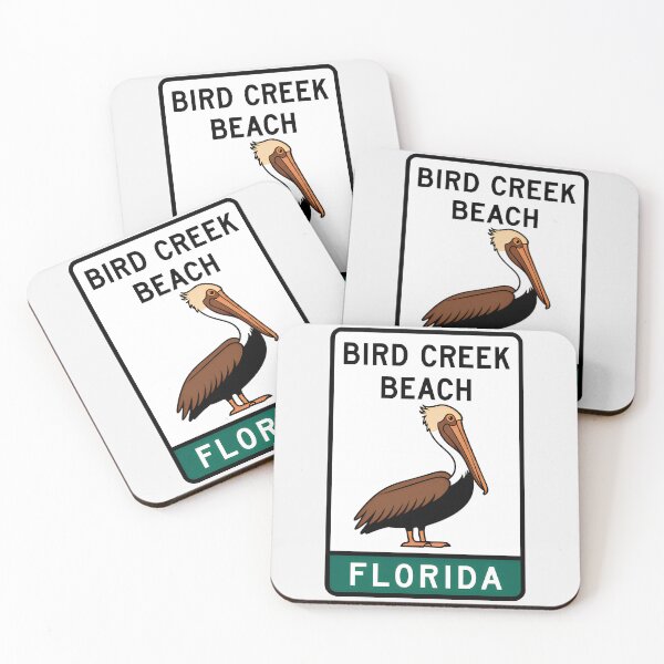 Item preview, Bird Creek Beach Florida - Road Sign designed and sold by TheOldMittenIllustrated.