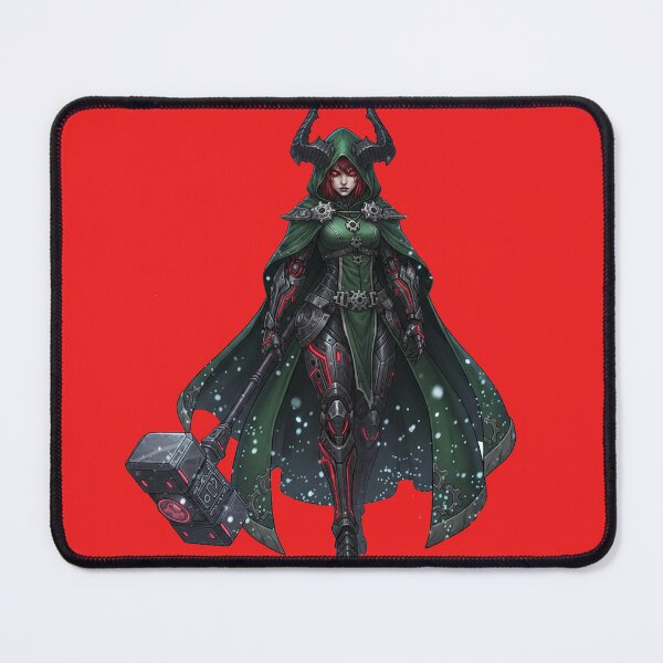 Item preview, Cyberpunk Demon Queen with War Hammer designed and sold by Thaivi Design.