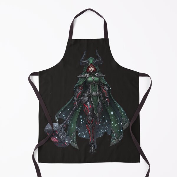 Item preview, Cyberpunk Demon Queen with War Hammer designed and sold by Thaivi Design.