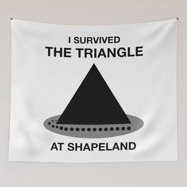 Item preview, Funny Nerdy I Survived the Triangle at Shapeland Math Teacher Black Text designed and sold by MathWare MathClips.