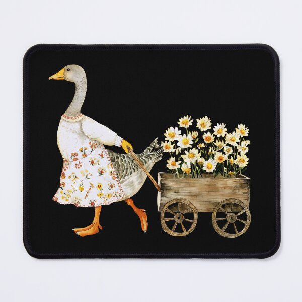 Item preview, Goose with Flowers Cart designed and sold by Liededrom..