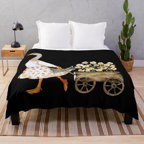 Item preview, Goose with Flowers Cart designed and sold by Liededrom..