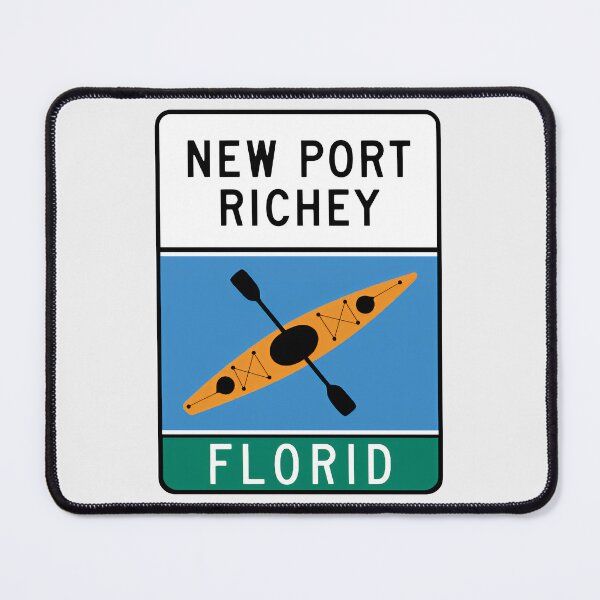 Item preview, New Port Richey Florida - Road Sign designed and sold by TheOldMittenIllustrated.