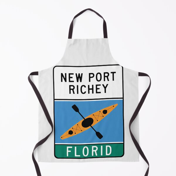 Item preview, New Port Richey Florida - Road Sign designed and sold by TheOldMittenIllustrated.
