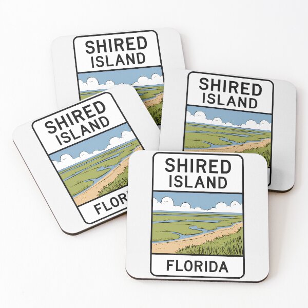 Item preview, Shired Island Florida - Beach Sign designed and sold by TheOldMittenIllustrated.