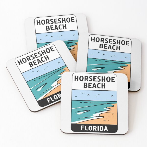 Item preview, Horseshoe Beach Florida - Beach Sign designed and sold by TheOldMittenIllustrated.