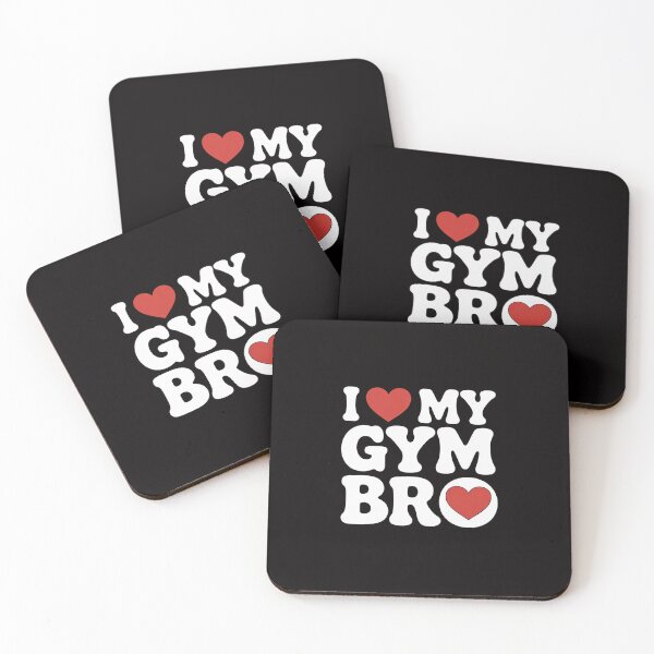 Item preview, I Love Heart My Gym Bro Fitness Workout designed and sold by margaridroso.