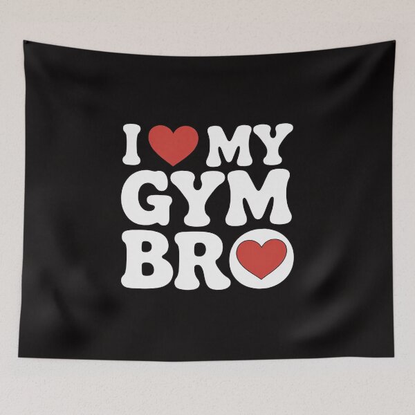 Item preview, I Love Heart My Gym Bro Fitness Workout designed and sold by margaridroso.