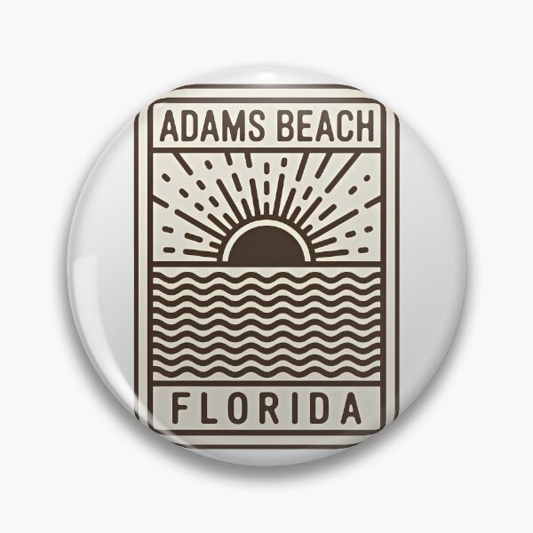 Item preview, Adams Beach Florida - Beach Sign designed and sold by TheOldMittenIllustrated.