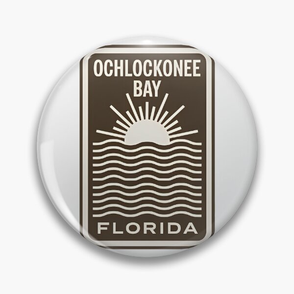 Item preview, Ochlockonee Bay Florida - Beach Sign designed and sold by TheOldMittenIllustrated.