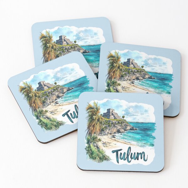 Item preview, Tulum, Mexico – Jungle Ruins & Turquoise Sea designed and sold by Myra365Art.