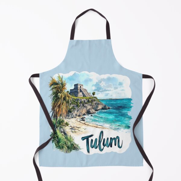 Item preview, Tulum, Mexico – Jungle Ruins & Turquoise Sea designed and sold by Myra365Art.