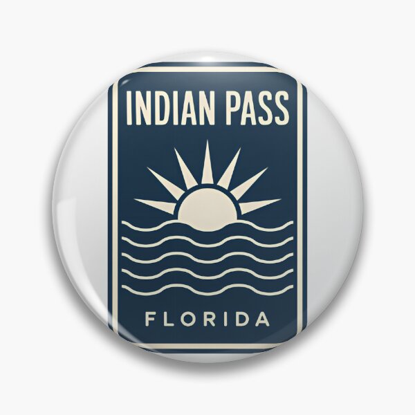 Item preview, Indian Pass Florida - Beach Sign designed and sold by TheOldMittenIllustrated.
