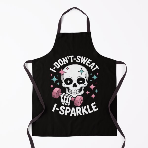 Item preview, I Don't Sweat Skeleton Skull I Sparkle Workout Fitness designed and sold by margaridroso.