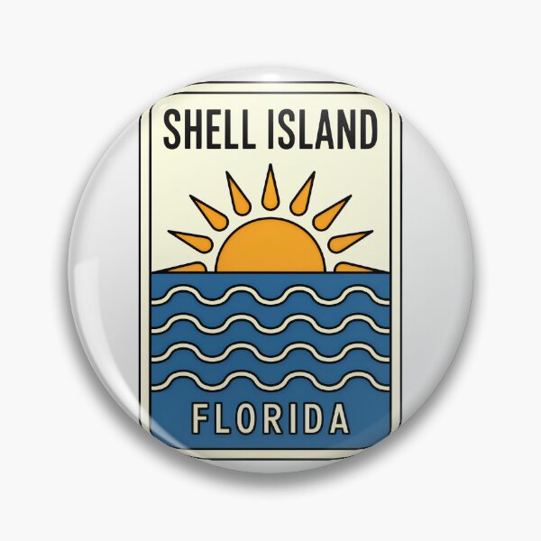 Item preview, Shell Island Florida - Beach Sign designed and sold by TheOldMittenIllustrated.