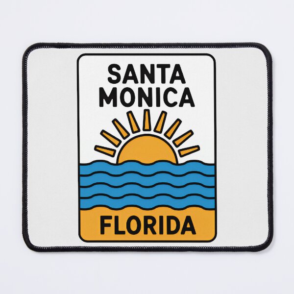 Item preview, Santa Monica Florida - Beach Sign designed and sold by TheOldMittenIllustrated.