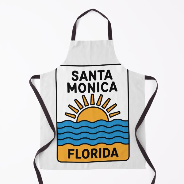 Item preview, Santa Monica Florida - Beach Sign designed and sold by TheOldMittenIllustrated.