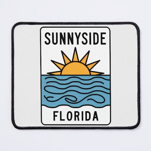 Item preview, Sunnyside Florida - Beach Sign designed and sold by TheOldMittenIllustrated.
