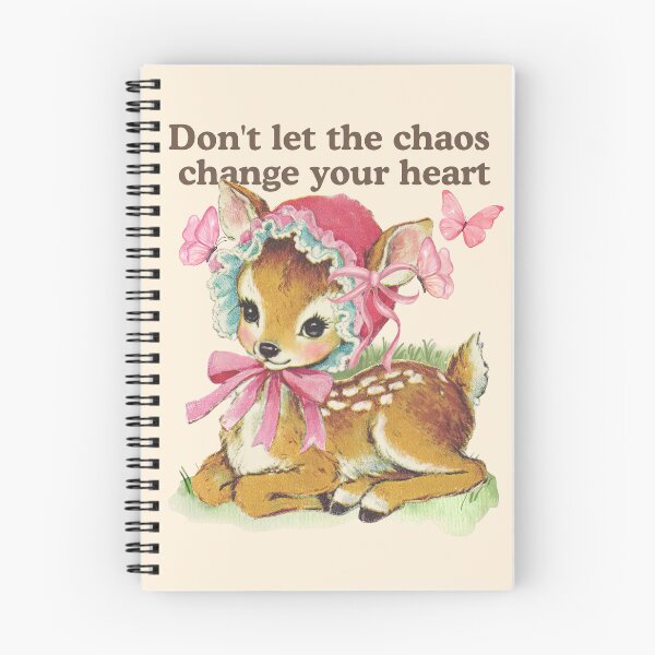 Item preview, Don’t Let the Chaos Change Your Heart – Vintage Deer Encouragement Illustration designed and sold by baucestudio.