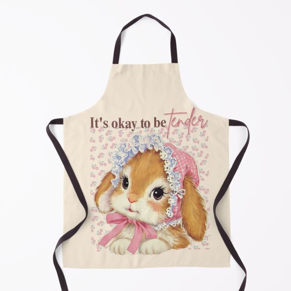 Item preview, It’s Okay to Be Tender – Vintage Bunny Comfort Illustration designed and sold by baucestudio.
