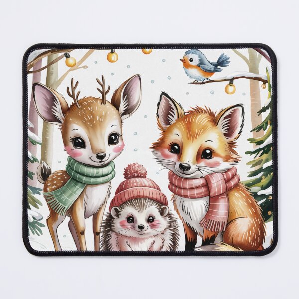 Item preview, Cozy Winter Forest Friends – Cute Woodland Animal Illustration designed and sold by SoftStyleStudio ⭐⭐⭐.