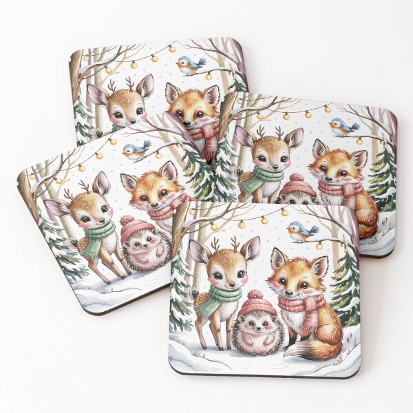 Item preview, Cozy Winter Forest Friends – Cute Woodland Animal Illustration designed and sold by SoftStyleStudio ⭐⭐⭐.