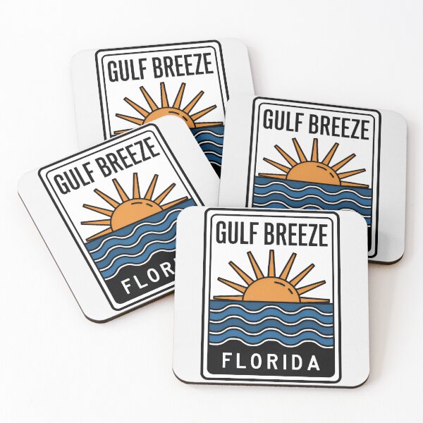 Item preview, Gulf Breeze Florida - Beach Sign designed and sold by TheOldMittenIllustrated.