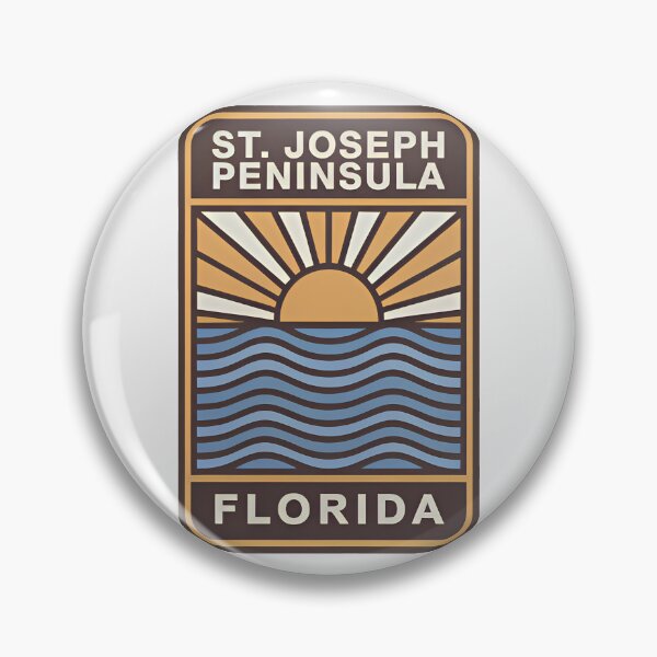 Item preview, St. Joseph Peninsula Florida - Beach Sign designed and sold by TheOldMittenIllustrated.