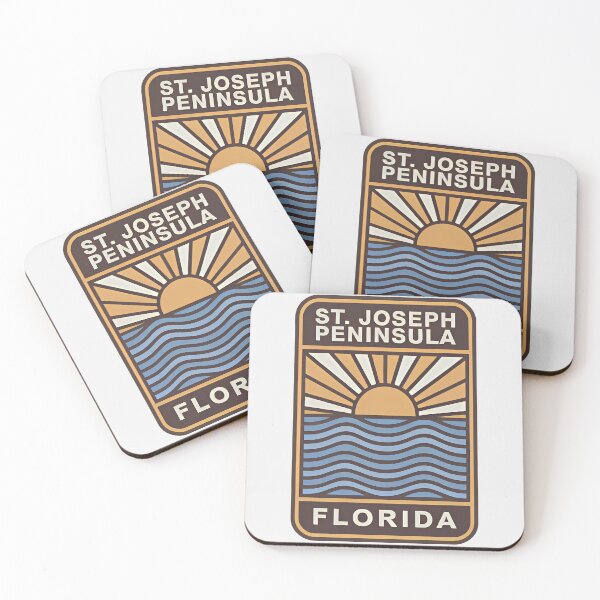 Item preview, St. Joseph Peninsula Florida - Beach Sign designed and sold by TheOldMittenIllustrated.