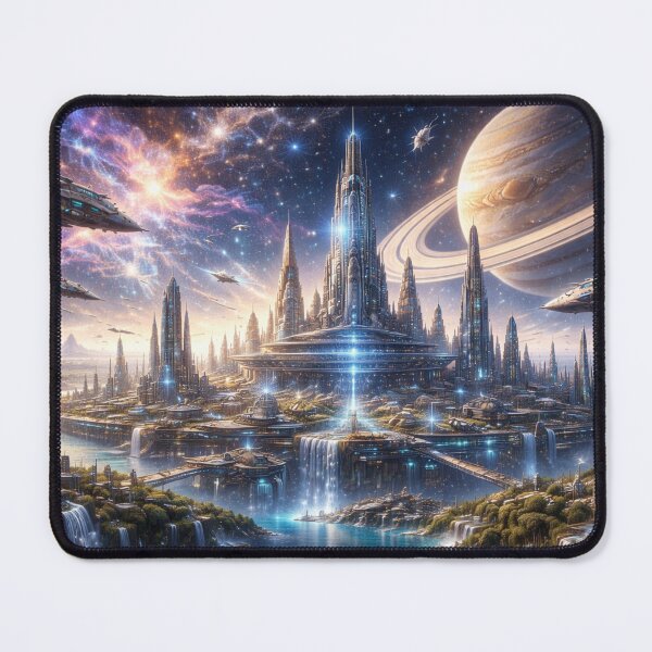 Item preview, 30th Century Space City – A Futuristic Civilization Among the Stars designed and sold by HopaHope.