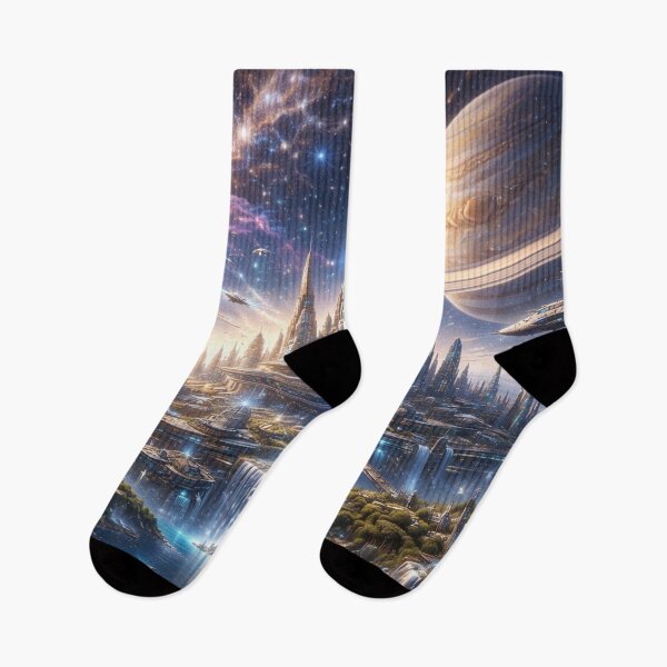 Item preview, 30th Century Space City – A Futuristic Civilization Among the Stars designed and sold by HopaHope.