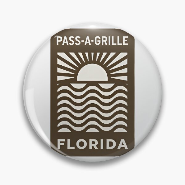 Item preview, Pass-A-Grille Florida - Beach Sign designed and sold by TheOldMittenIllustrated.