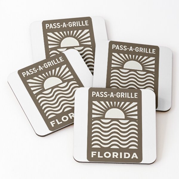 Item preview, Pass-A-Grille Florida - Beach Sign designed and sold by TheOldMittenIllustrated.