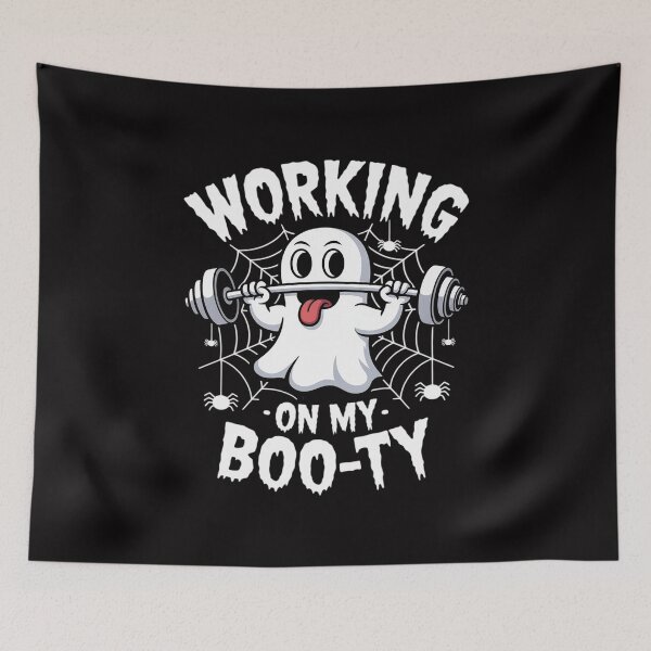 Item preview, Halloween Workout Gym Working On My Boo-Ty Men Women designed and sold by Minoloinan.