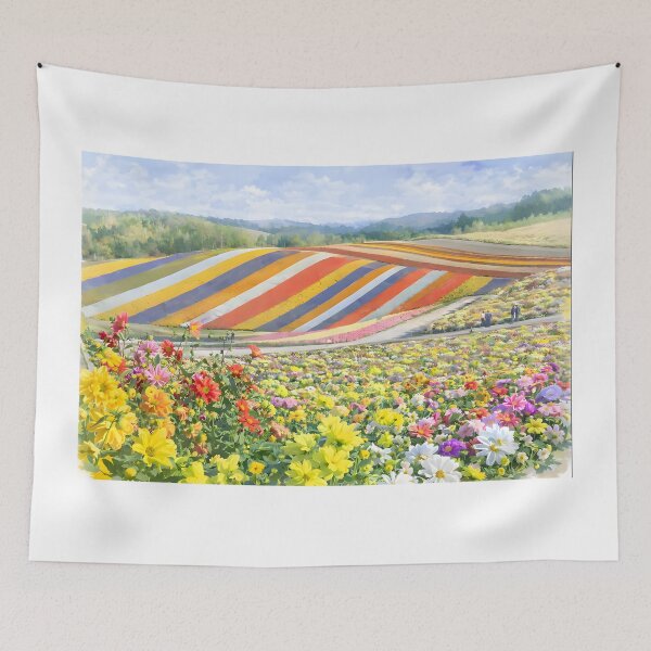 Item preview, Furano Flower Fields designed and sold by HOMETOWN86.