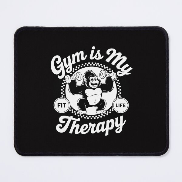 Item preview, Gym Is My Therapy Gorilla Workouts Gym Quotes Fitness designed and sold by Minoloinan.