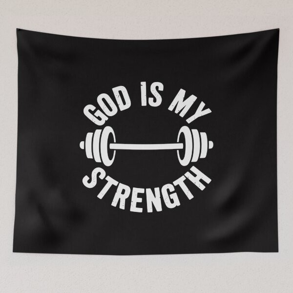 Item preview, Gym God Is My Strength Christian Workout Fitness Women Men designed and sold by Minoloinan.