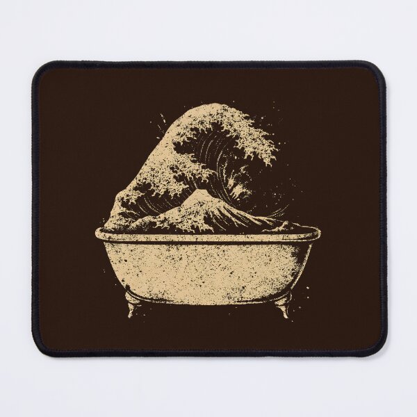 Item preview, The Great Wave of Coffee Wave in a bathtub Kanagawa Wave Inspired designed and sold by DemureArtsy.