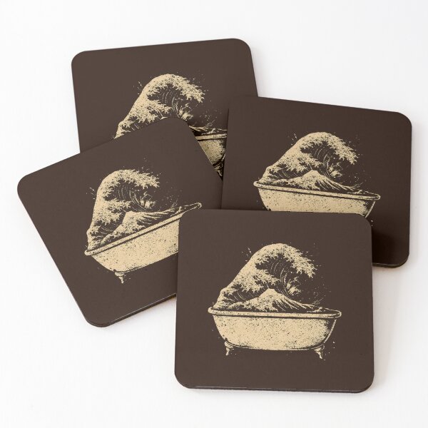 Item preview, The Great Wave of Coffee Wave in a bathtub Kanagawa Wave Inspired designed and sold by DemureArtsy.