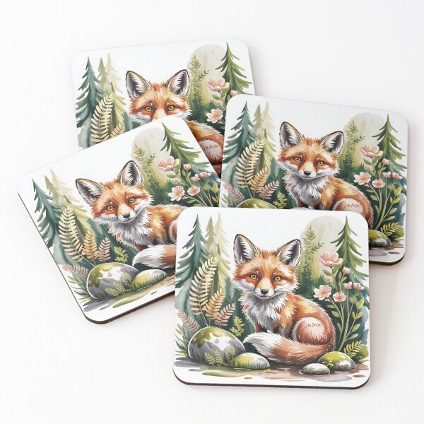 Item preview, Woodland Fox – Gentle Forest Animal Watercolor Illustration designed and sold by SoftStyleStudio ⭐⭐⭐.