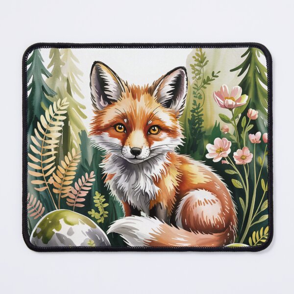 Item preview, Woodland Fox – Gentle Forest Animal Watercolor Illustration designed and sold by SoftStyleStudio ⭐⭐⭐.
