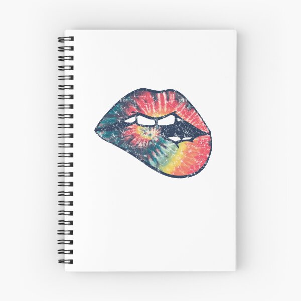 Item preview, Colorful Retro Tie Dye Biting Lips Graphic designed and sold by The secret storage room.