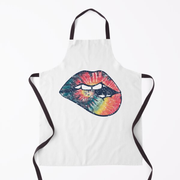 Item preview, Colorful Retro Tie Dye Biting Lips Graphic designed and sold by The secret storage room.
