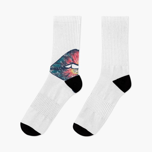 Item preview, Colorful Retro Tie Dye Biting Lips Graphic designed and sold by The secret storage room.