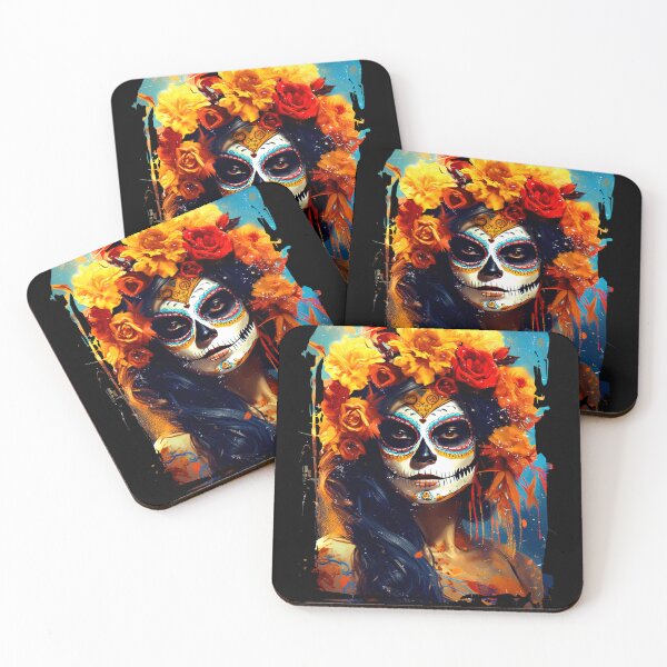 Item preview, Day Of The Dead Colorful Sugar Skull Woman   designed and sold by DEC02.